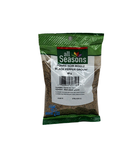 Poivre noir moulu toutes saisons 65 g
