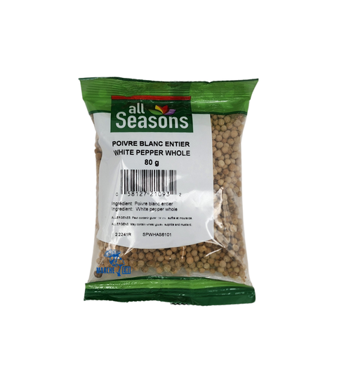 Poivre blanc entier toutes saisons 80 g