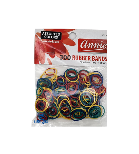 Annie Assorted Colors 300 Rubber Bands