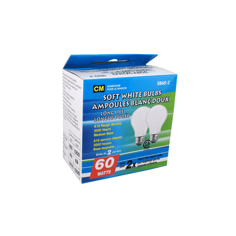 CM Soft White Bulbs 60watts