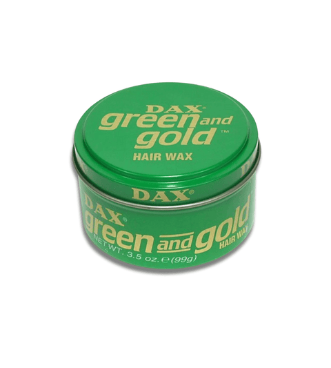 Cire capillaire Dax verte et dorée