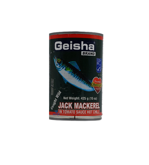 Geisha Brand Jack Mackerel In Tomato Sauce Hot Chilli 425g