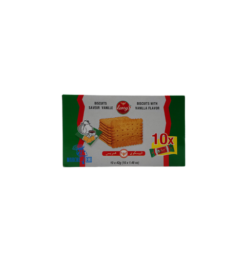Biscuits Henry's à la vanille, 10 x 42 g
