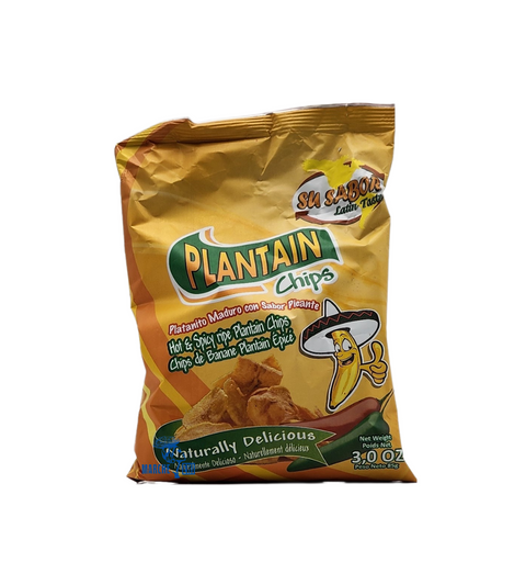 Chips de plantain mûr Su Sabor Hot & Spicy 85 g