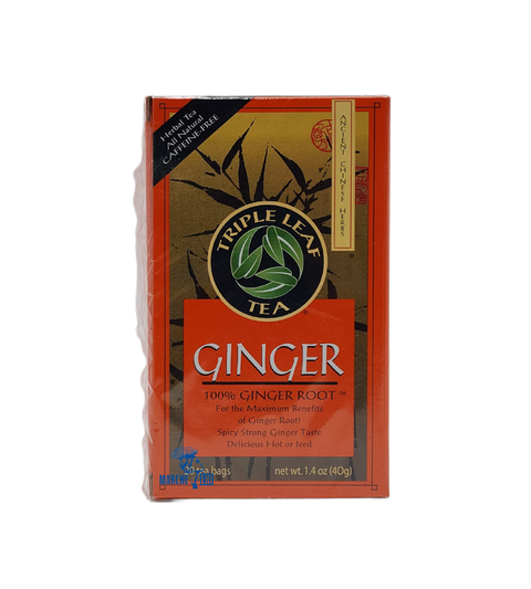 Thé au gingembre Triple Leaf, 20 sachets de thé, 40 g