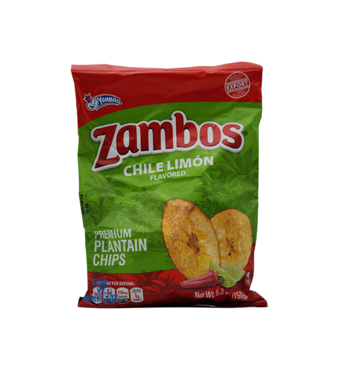 Chips de plantain aromatisées au piment et au citron Yummies Zambos 150 g