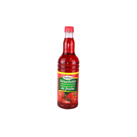 Sirop aromatisé à la fraise Grace 750 ml